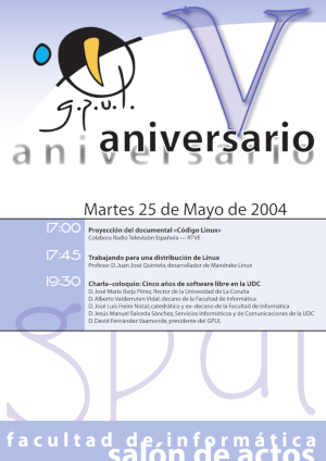 Cartel del V Aniversatio de GPUL